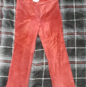 A.M.I. Red Leather Pants